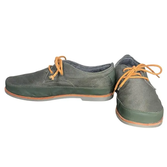 OLUKAI Honolulu Lace Mesh Shoes Green/Orange Men’s Size 8.5