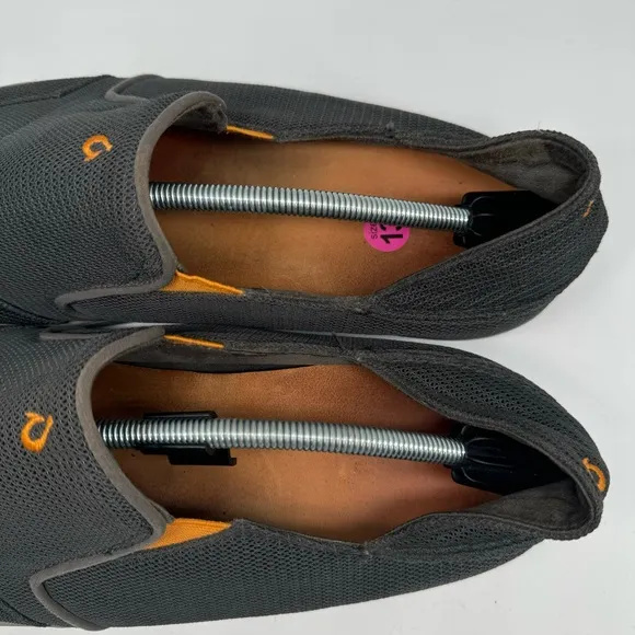 Olukai Men’s 13 Nohea Mesh Casual Slip On Shoes‎ Gray Orange 10188-4242