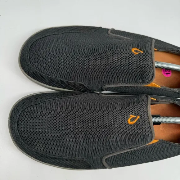 Olukai Men’s 13 Nohea Mesh Casual Slip On Shoes‎ Gray Orange 10188-4242