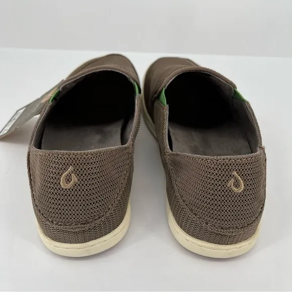 Olukai Men’s NEW Nohea Mesh Slip On Shoes Size 8.5 Sneakers Mustard Lime Peel