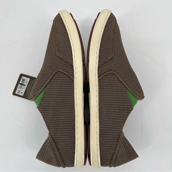 Olukai Men’s NEW Nohea Mesh Slip On Shoes Size 8.5 Sneakers Mustard Lime Peel