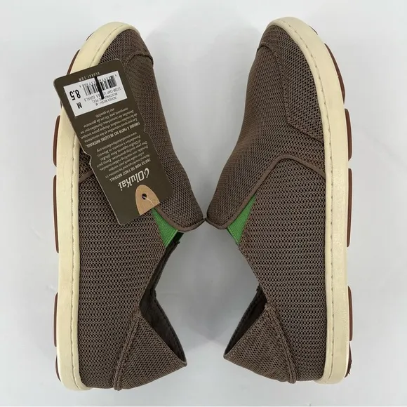 Olukai Men’s NEW Nohea Mesh Slip On Shoes Size 8.5 Sneakers Mustard Lime Peel