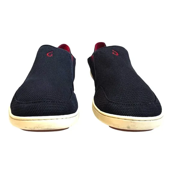 Olukai Men’s Sz 10 Navy Blue Nohea Slip On Shoes Mesh Casual Comfort