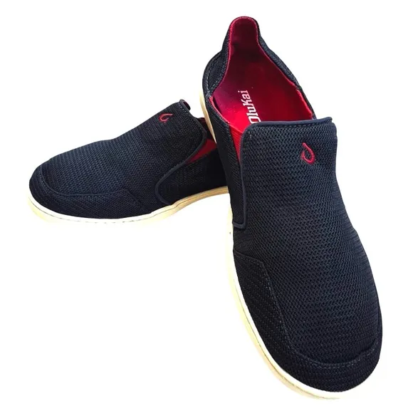 Olukai Men’s Sz 10 Navy Blue Nohea Slip On Shoes Mesh Casual Comfort