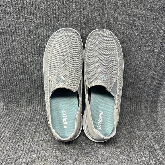 Olukai Nohea Pae Slip On Shoes Loafers Sneakers Grey Mens Size 11