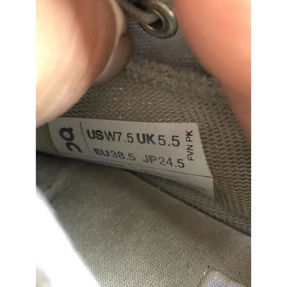 On Cloud 5 Coast 3WD10541177 Women's US 7.5 Gray Mesh Lace-Up Athletic Sneaker