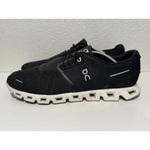 On Cloud 5 Mens Running Shoes Sz 13 Black White Sneakers Active Gym Casual Work