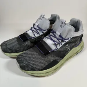 On Cloud CloudNova Shoes Men's 10 Black Gray Mesh Athletic Running Rock Meadow