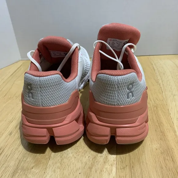 On Women's Cloudflyer Running Shoes, Size 8.5W White Pink/Peach