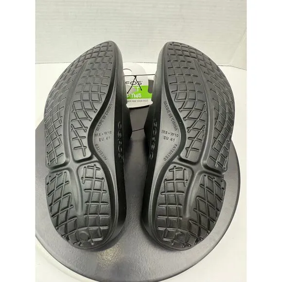 Oofos Ooahh Slide Black Sandals Recovery Slip On Shoes Sz Mens 8 Womens 10 NEW