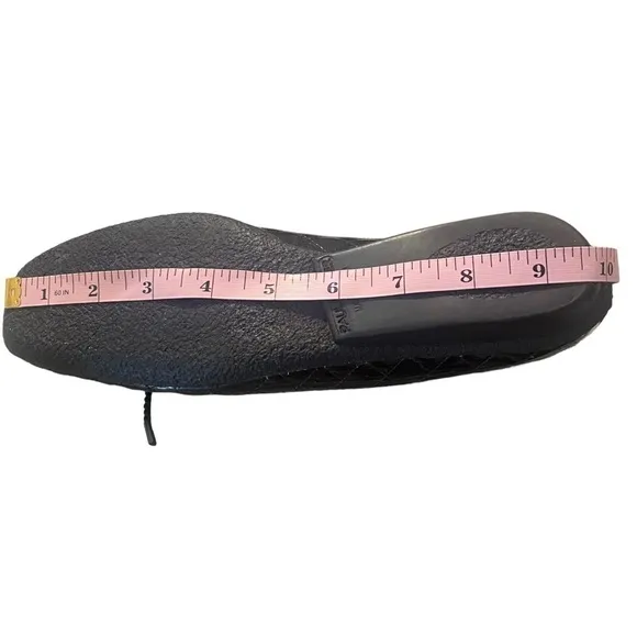 Paul Mayer Attitudes black patent quilted black flats