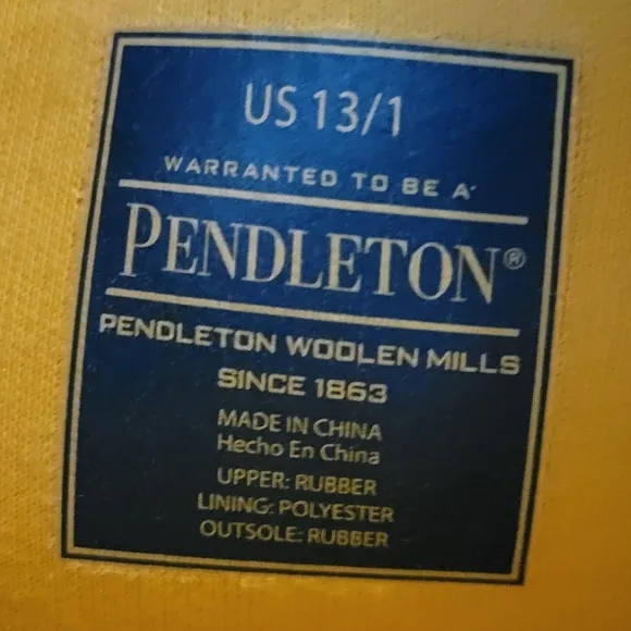Pendleton TUCSON Mid Boot Outdoor Rain Boots Yellow Native American Inspired NIB