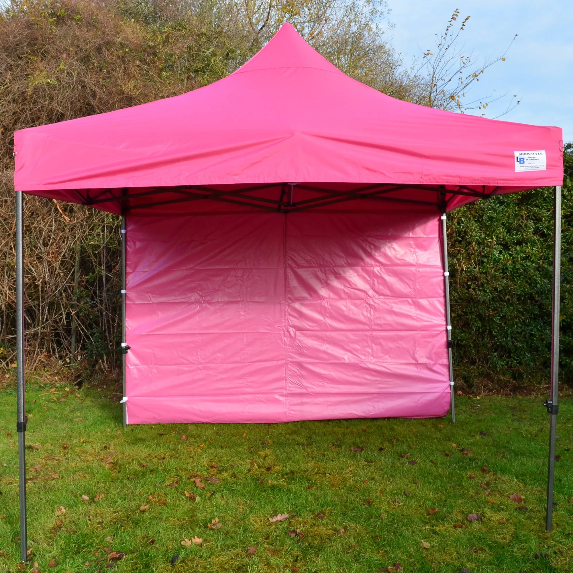 Pink Heavy Duty SHOWSTYLE® Commercial Grade Gazebo 2.5m x 2.5m FIRE RETARDANT