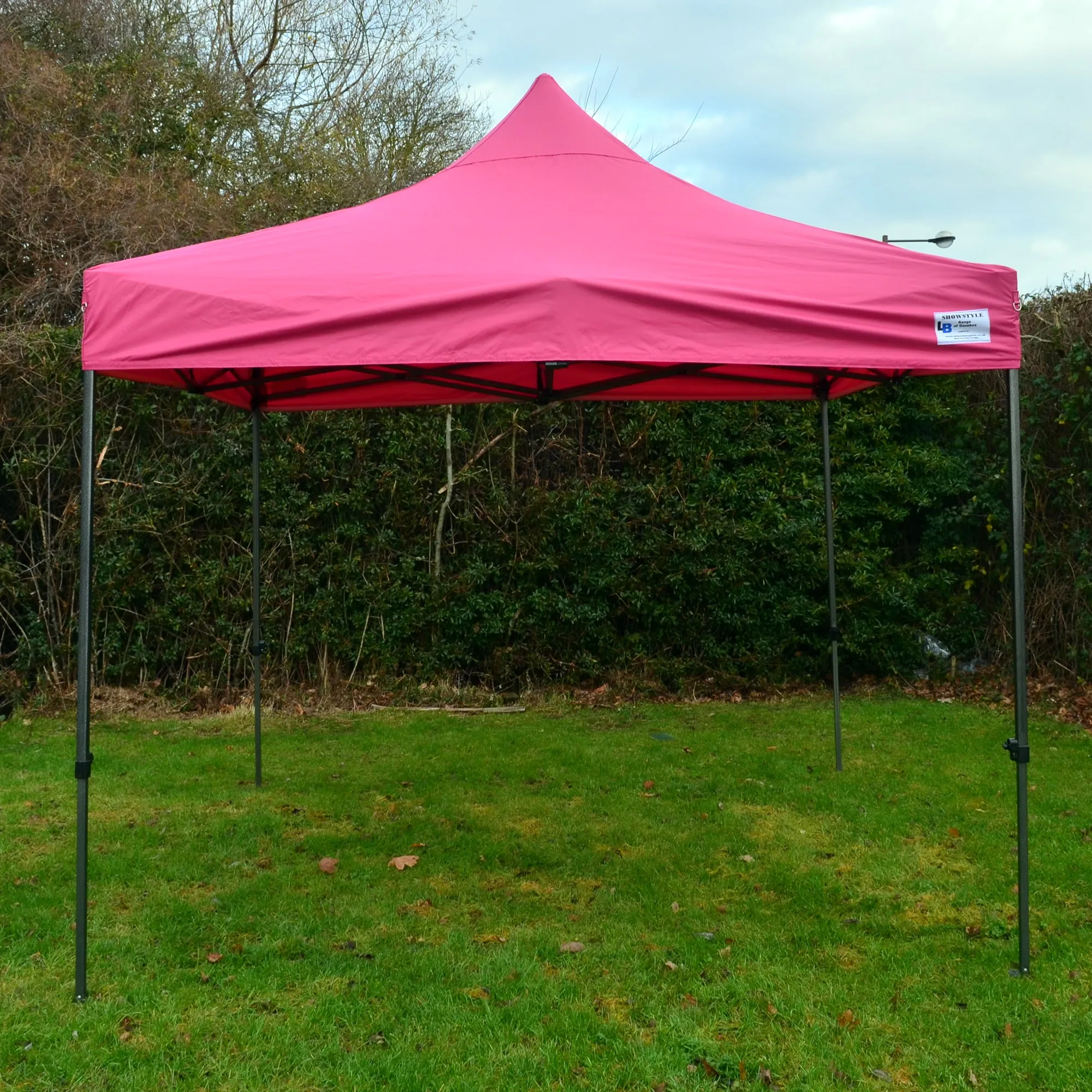Pink Heavy Duty SHOWSTYLE® Commercial Grade Gazebo 2.5m x 2.5m FIRE RETARDANT