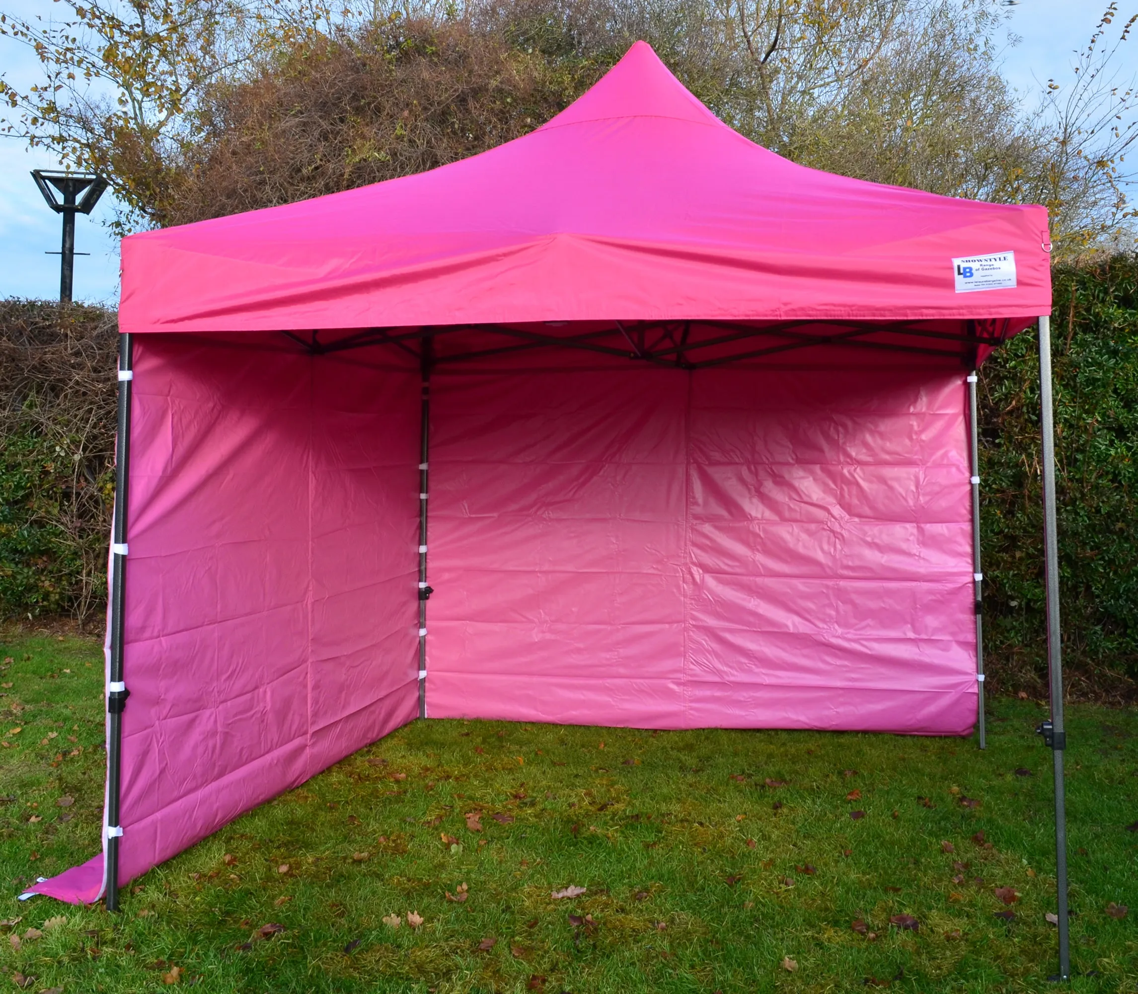 Pink Heavy Duty SHOWSTYLE® Commercial Grade Gazebo 3m x 3m FIRE RETARDANT