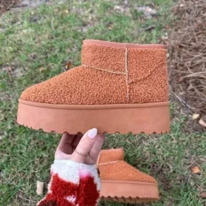 Platform Furry Boots Booties