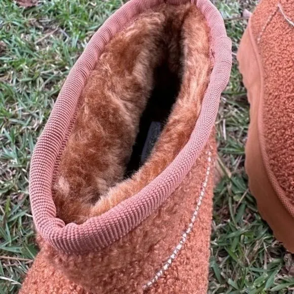 Platform Furry Boots Booties
