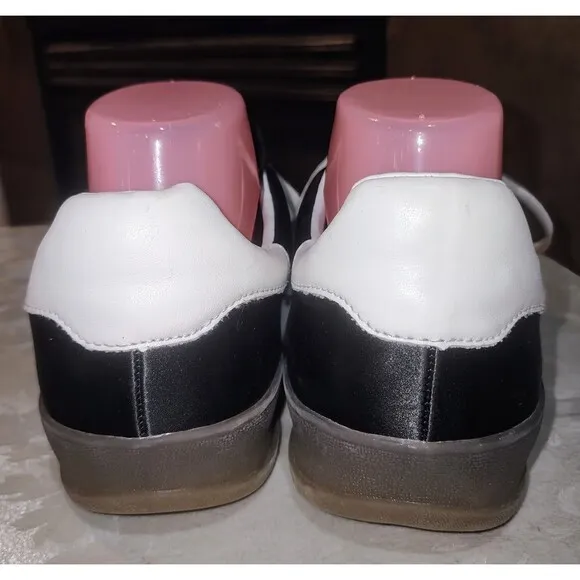 PLAY By JEFFREY CAMPBELL &quot;KEYS&quot; Sz 10 Black Velvet Satin Mix Feel Tennie Shoes