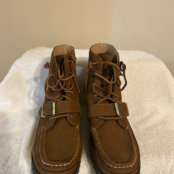 Polo by Ralph Lauren Brown Ranger Rugged Moc-Toe Boots