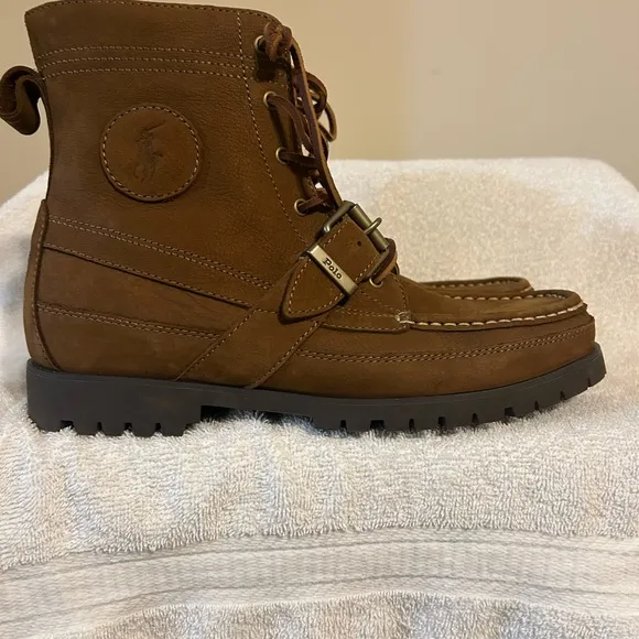 Polo by Ralph Lauren Brown Ranger Rugged Moc-Toe Boots