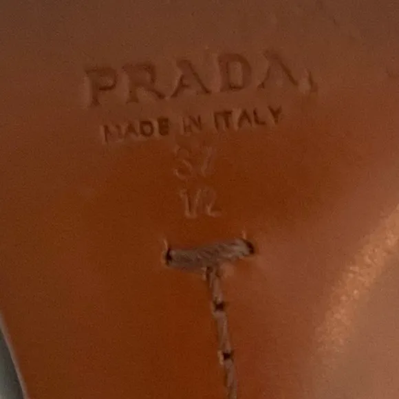 Prada Calzature Donna Women's Brown and Blue Heeled Sandals Size 7.5