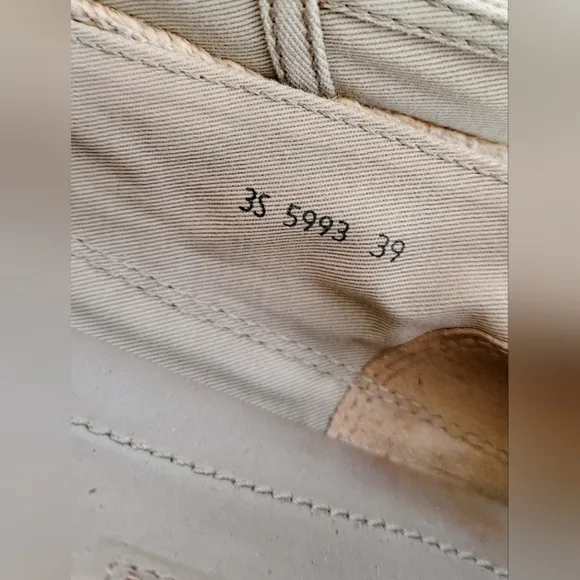 PRADA Gabardine Espadrille Slip-On Platform Canvas Shoes Tan/Khaki IT39/US8