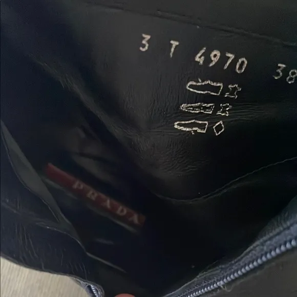 Prada Milano Black Leather Ankle Boots