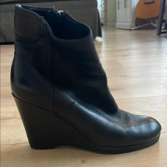 Prada Milano Black Leather Ankle Boots
