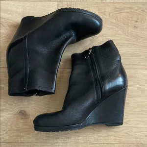 Prada Milano Black Leather Ankle Boots