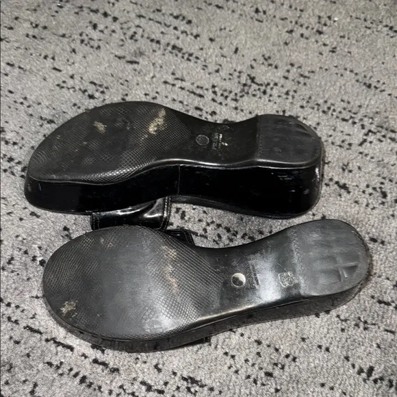 Prada Women's Black Wedge Sandals