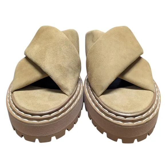 Proenza Schouler Suede Lug-Sole Platform Sandals 40