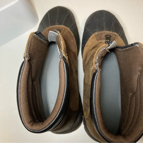 Propet Blizzard Zippered Snow Men's 9.5 XX 5E Brown Black Thinsulate M3792 BRB