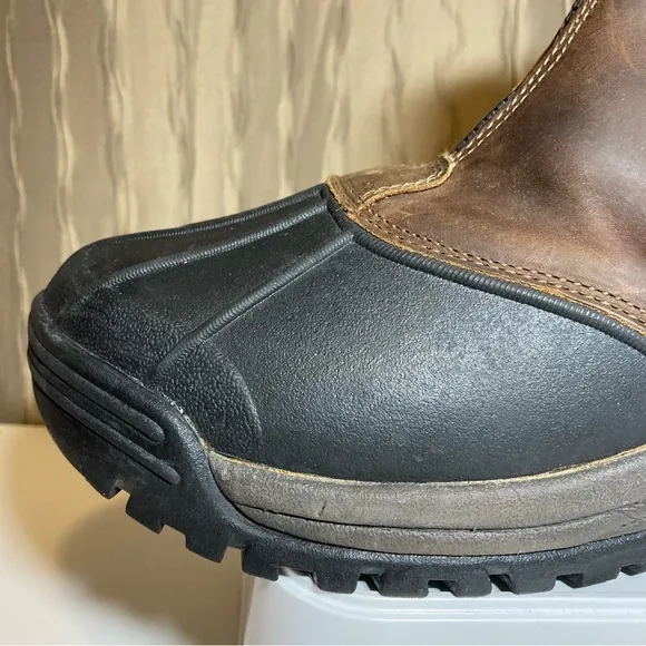 Propet Blizzard Zippered Snow Men's 9.5 XX 5E Brown Black Thinsulate M3792 BRB
