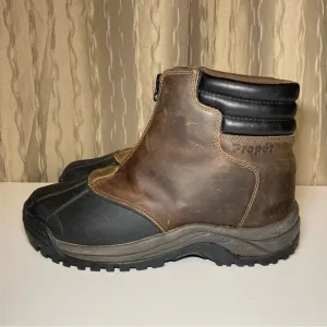 Propet Blizzard Zippered Snow Men's 9.5 XX 5E Brown Black Thinsulate M3792 BRB