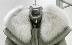 Puffer Jacket Real Fox Fur Collar
