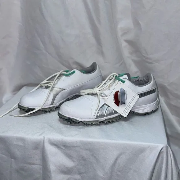 Puma white and teal spiked golf shoes | Sz 9.5, NWT