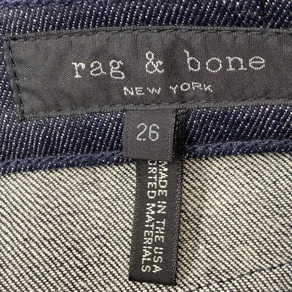 Rag &amp; Bone Women's Cigarette Leg Skinny Jeans Dark Indigo Size 26 – Stretch Deni