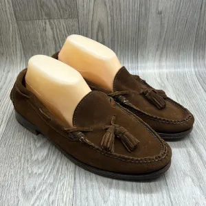 Ralph Lauren Brown Suede Tassel Slip-On Loafer Made In USA