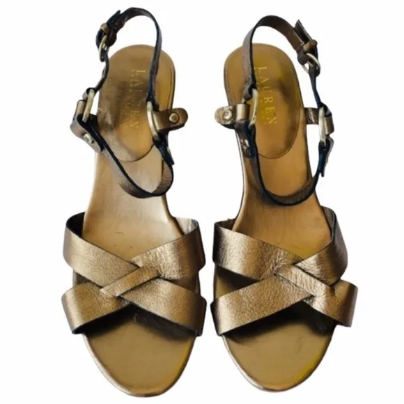 Ralph Lauren leather sandals size 8 new