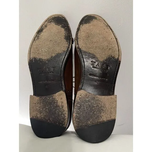 Rare Taft Grail Brown Leather Dress Shoes Men 42‎ US 9 Lace Up Chain Spain