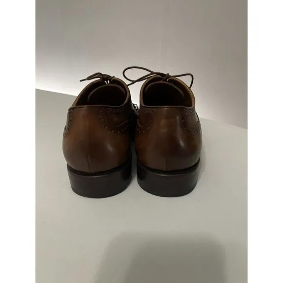 Rare Taft Grail Brown Leather Dress Shoes Men 42‎ US 9 Lace Up Chain Spain