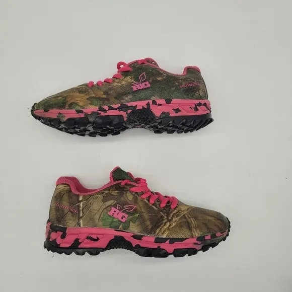 Realtree Girl Miss Mamba Hiking Sneakers Size 4Y Shoes Camo &amp; Pink