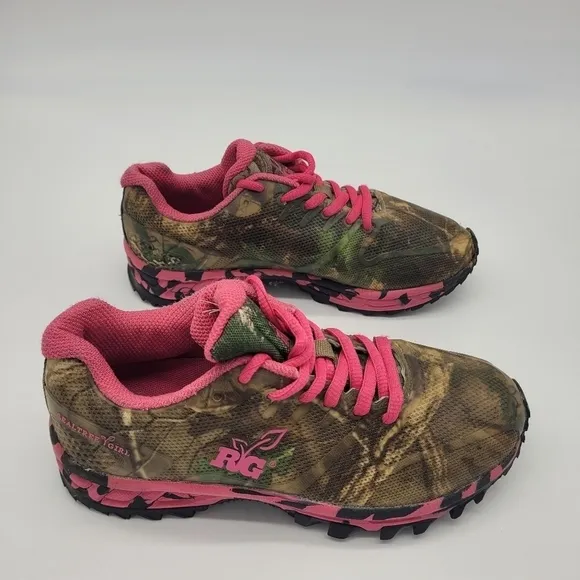 Realtree Girl Miss Mamba Hiking Sneakers Size 4Y Shoes Camo &amp; Pink