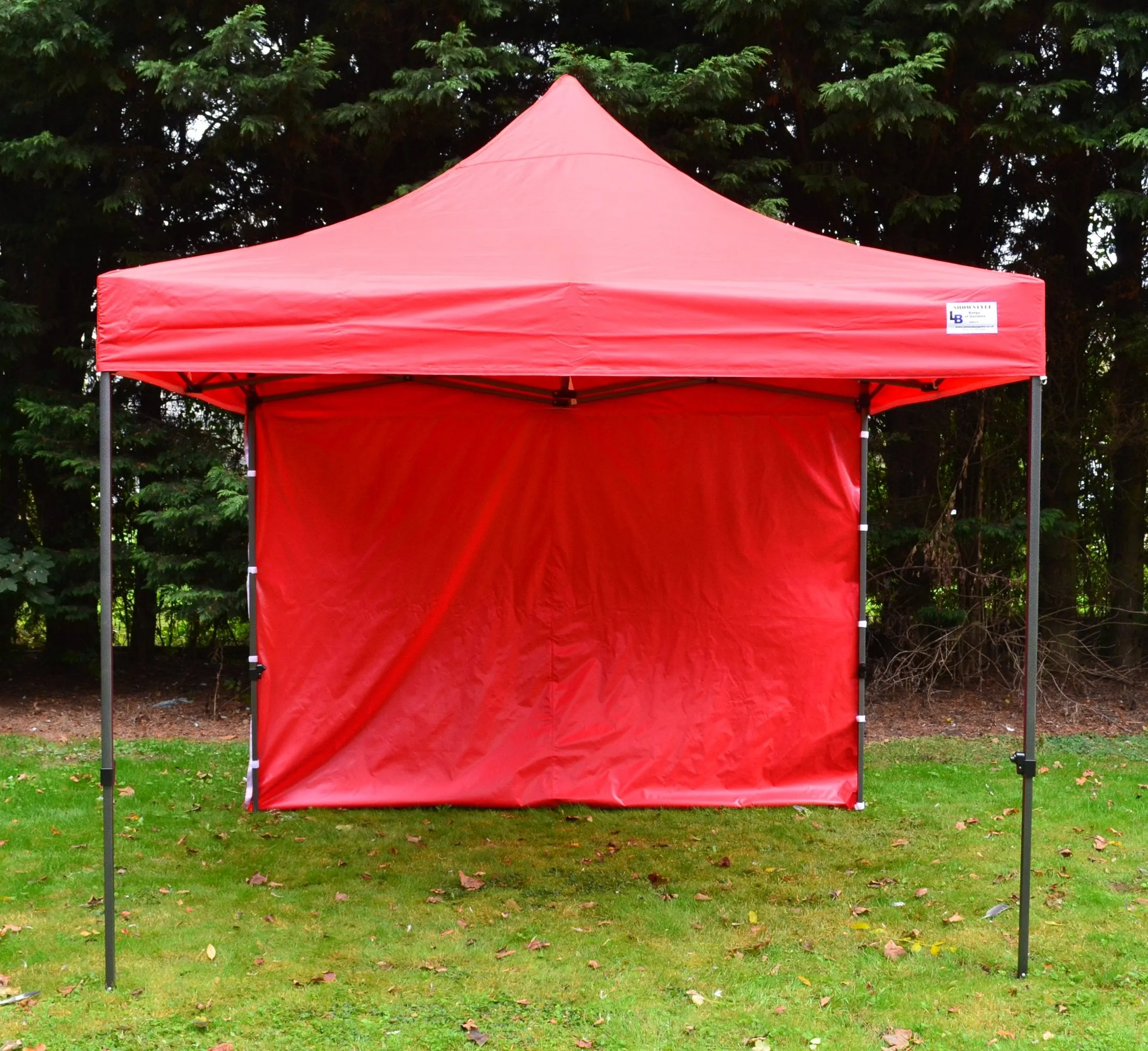 Red Heavy Duty SHOWSTYLE® Commercial Grade Gazebo 3m x 3m FIRE RETARDANT