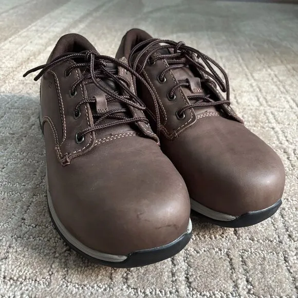RED WING Comfort Pro Oxford Work Shoes Women's SZ 10B Brown Steel Toe 2309 EUC
