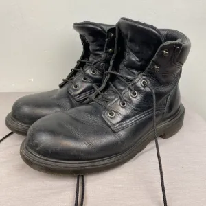 Red wings boots men's 7.5 D black lace combat leather USA Made Oil Resistant