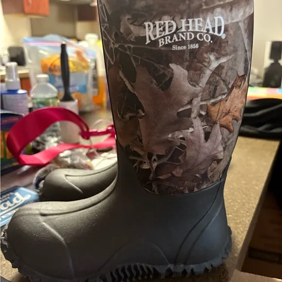 RedHead Camo and Black Boots