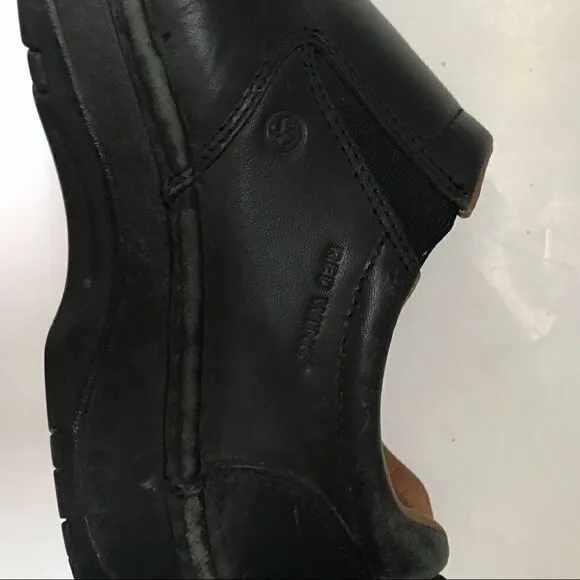 Red Wing black leather slip on shoes 10.5