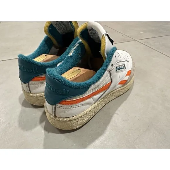 Reebok Club C Revenge White Seaport Teal shoes GX0385 Size 8 Miami U OF M COLORS