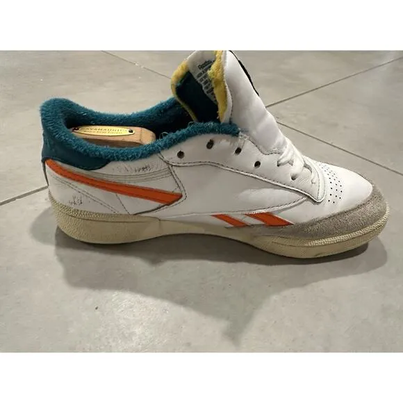 Reebok Club C Revenge White Seaport Teal shoes GX0385 Size 8 Miami U OF M COLORS